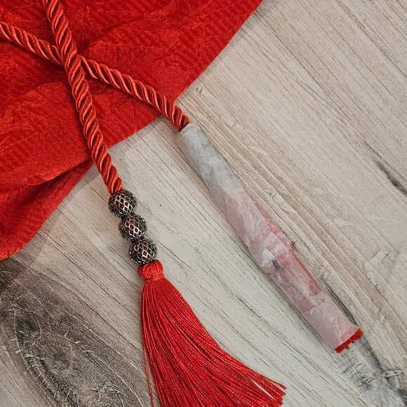 Belted Floral Jacquard Halter Gown - Picture 4 of 9